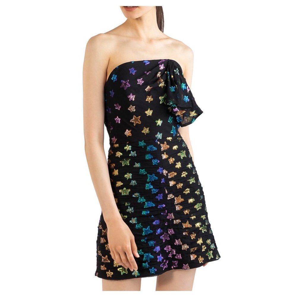 Shoshanna Nyla Metallic Star Mini Dress